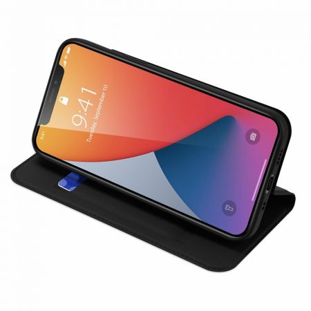 Husa iPhone 12 / 12 Pro, Dux Ducis Skin Pro Flip Book, Negru [3]