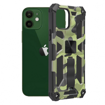 iPhone 12 Pro - Husa iPhone 12 / 12 Pro, Techsuit Blazor, Camo Lime