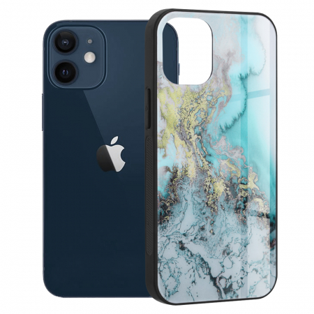 iPhone 12 Mini - Husa iPhone 12 Mini, Glaze Series, Blue Ocean