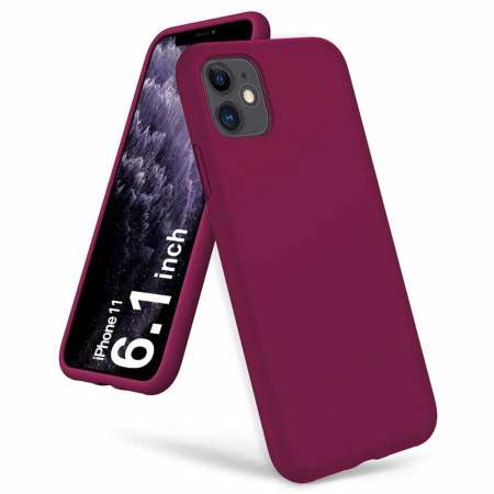 Husa iPhone 12 Mini, Soft Edge Silicone, Plum Violet [5]