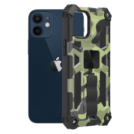 iPhone 12 Mini - Husa iPhone 12 Mini, Techsuit Blazor, Camo Lime