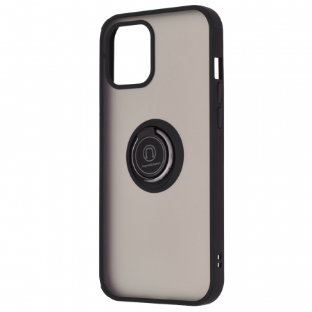 Husa iPhone 12 Pro Max cu inel suport stand magnetic, Negru [4]