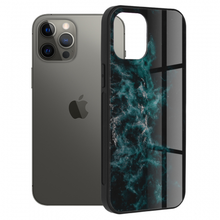 iPhone 12 Pro Max - Husa iPhone 12 Pro Max, Glaze Series, Blue Nebula