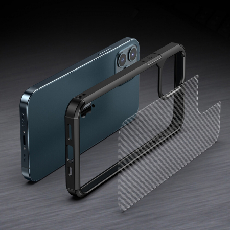 Husa iPhone 12 Pro Max, Techsuit CarbonFuse, Negru [17]