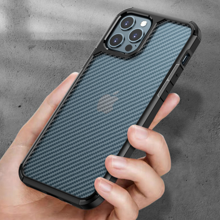Husa iPhone 12 Pro Max, Techsuit CarbonFuse, Negru [9]