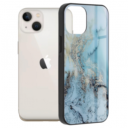 iPhone 13 Mini - Husa iPhone 13 Mini , Glaze Series, Blue Ocean