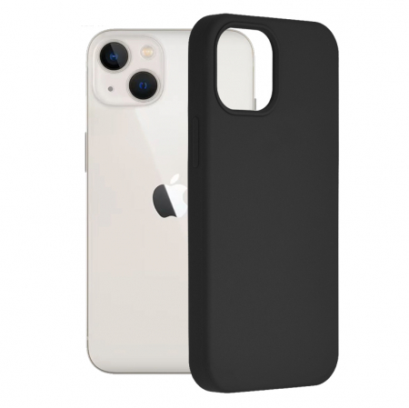 iPhone 13 Mini - Husa iPhone 13 Mini, Soft Edge Silicone, Negru