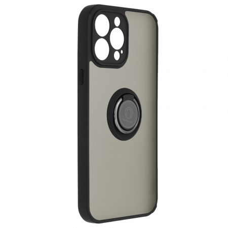 Husa iPhone 13 Pro Max cu inel suport stand magnetic, Negru [1]