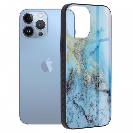 iPhone 13 Pro Max - Husa iPhone 13 Pro Max, Glaze Series, Blue Ocean