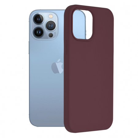 iPhone 13 Pro Max - Husa iPhone 13 Pro Max, Soft Edge Silicone, Plum Violet