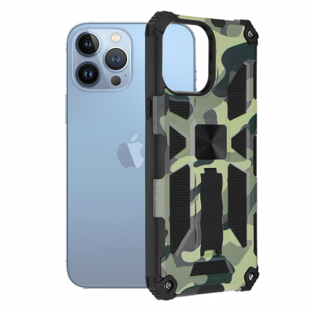 iPhone 13 Pro Max - Husa iPhone 13 Pro Max, Techsuit Blazor, Camo Lime