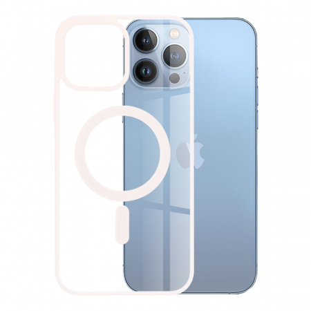 iPhone 13 Pro Max - Husa iPhone 13 Pro Max, Techsuit MagSafe Pro, Nude Pink
