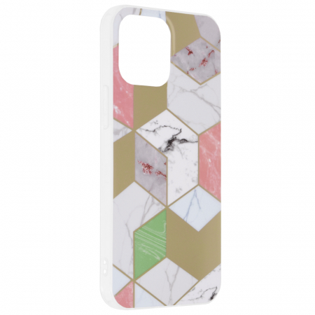 Husa iPhone 13 Pro Max, Techsuit Marble Series, Purple Hex [1]