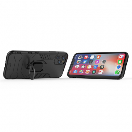 Husa iPhone 13 Pro Max, Techsuit Shield Ring, Negru [6]