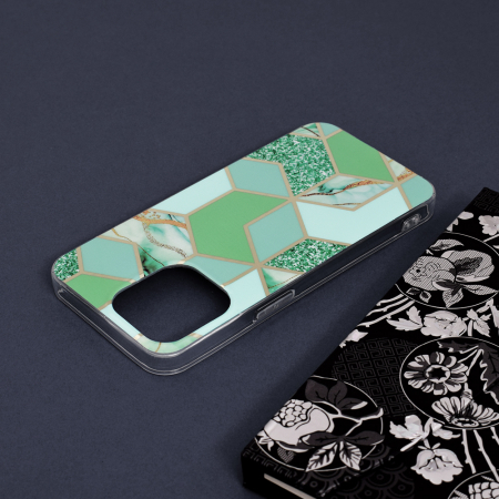 Husa iPhone 13 Pro, Techsuit Marble Series, Green Hex [4]