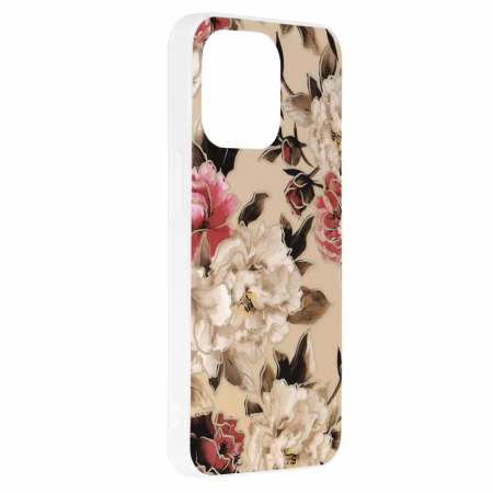 Husa iPhone 13 Pro, Techsuit Marble Series, Mary Berry Nude [1]