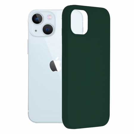 iPhone 13 - Husa iPhone 13, Soft Edge Silicone, Dark Green
