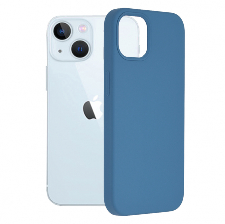 iPhone 13 - Husa iPhone 13, Soft Edge Silicone, Denim Blue