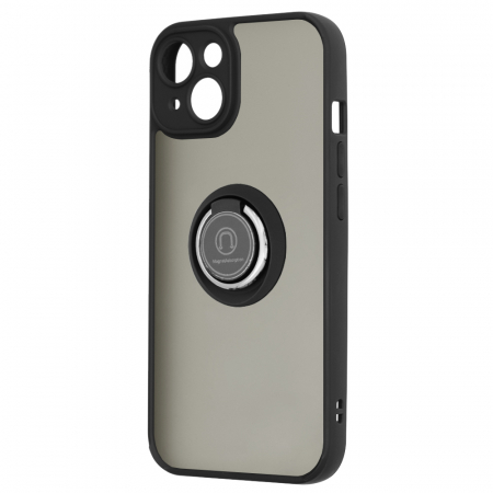 Husa iPhone 14 cu inel suport stand magnetic, Negru [1]