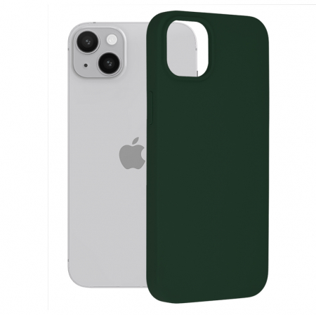 iPhone 14 Plus - Husa iPhone 14 Plus, Soft Edge Silicone, Dark Green