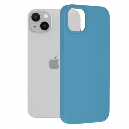 iPhone 14 Plus - Husa iPhone 14 Plus, Soft Edge Silicone, Denim Blue