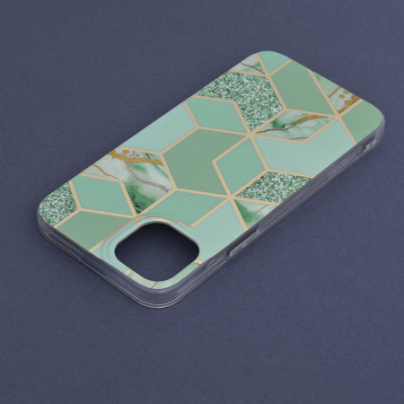 Husa iPhone 14 Plus, Techsuit Marble Series, Green Hex [5]