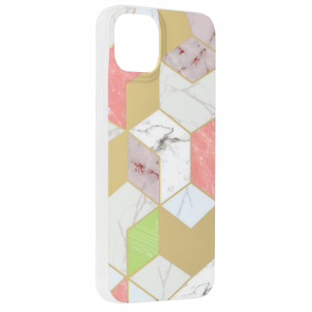 Husa iPhone 14 Plus, Techsuit Marble Series, Purple Hex [1]