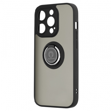 Husa iPhone 14 Pro cu inel suport stand magnetic, Negru [2]