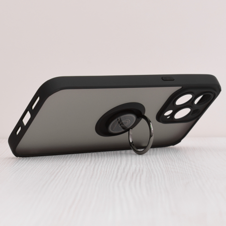 Husa iPhone 14 Pro Max cu inel suport stand magnetic, Negru [3]
