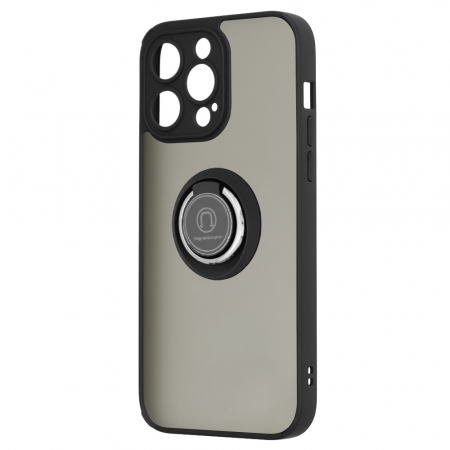 Husa iPhone 14 Pro Max cu inel suport stand magnetic, Negru [1]