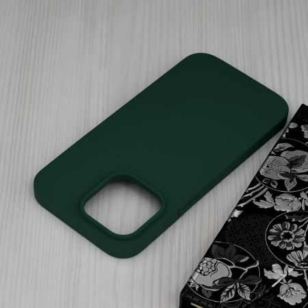 Husa iPhone 14 Pro Max, Soft Edge Silicone, Dark Green [3]