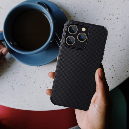 Husa iPhone 14 Pro, Nillkin Super Frosted Shield Pro, Negru [5]