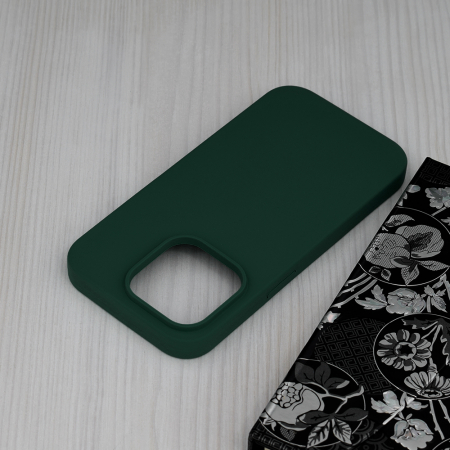 Husa iPhone 14 Pro, Soft Edge Silicone, Dark Green [3]