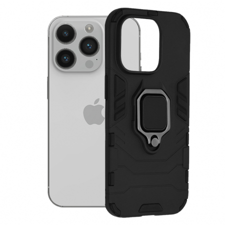 iPhone 14 Pro - Husa iPhone 14 Pro, Techsuit Shield Ring, Negru