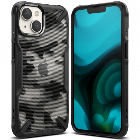 Husa iPhone 14, Ringke Fusion X, Camo Black [2]