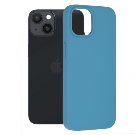 iPhone 14 - Husa iPhone 14, Soft Edge Silicone, Denim Blue