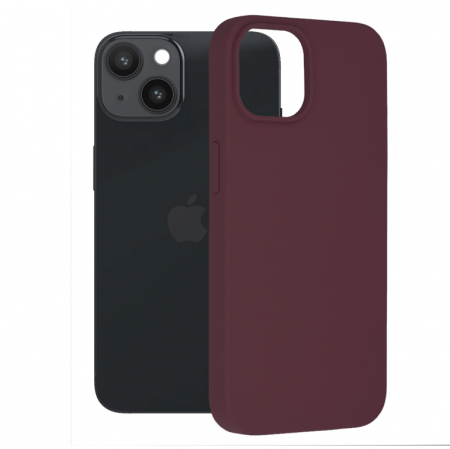iPhone 14 - Husa iPhone 14, Soft Edge Silicone, Plum Violet
