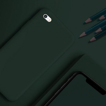 Husa iPhone 5 / 5S / SE, Soft Edge Silicone, Dark Green [6]