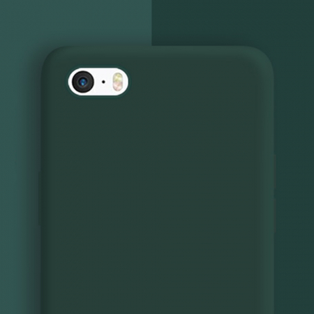 Husa iPhone 5 / 5S / SE, Soft Edge Silicone, Dark Green [4]