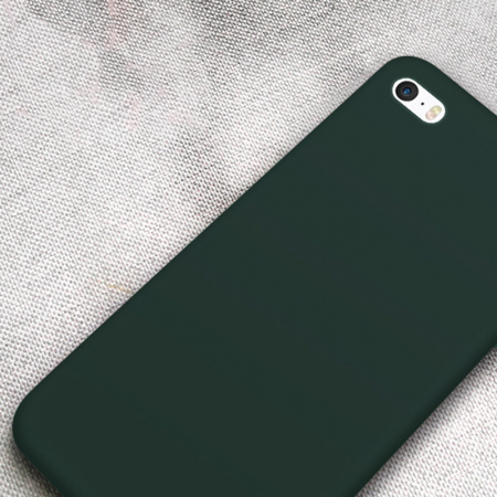 Husa iPhone 5 / 5S / SE, Soft Edge Silicone, Dark Green [2]