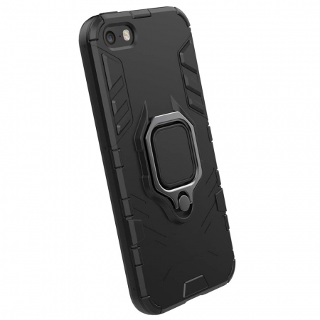 Husa iPhone 5 / 5S / SE, Techsuit Shield Ring, Negru [3]