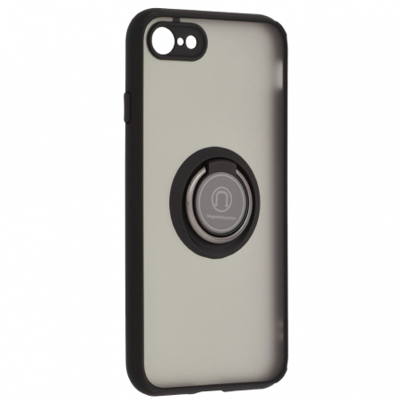 Husa iPhone 7 / 8 / SE 2 (2020) cu inel suport stand magnetic, Negru [3]