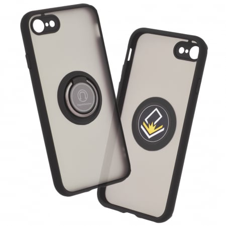 iPhone SE 2 (2020) - Husa iPhone 7 / 8 / SE 2 (2020) cu inel suport stand magnetic, Negru