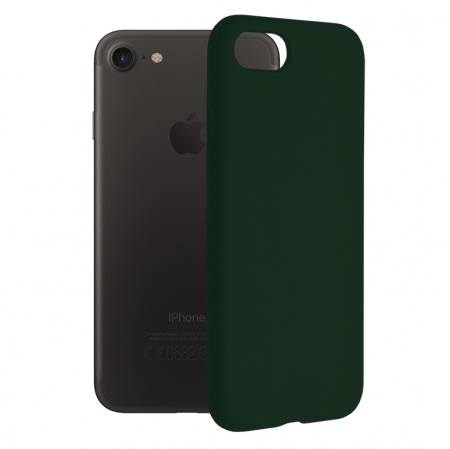 iPhone SE 2 (2020) - Husa iPhone 7 / 8 / SE 2 (2020), Soft Edge Silicone, Dark Green