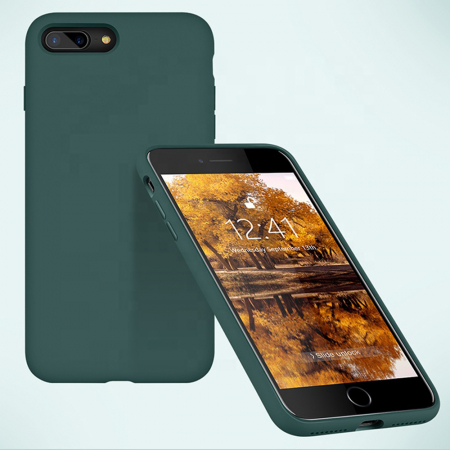 Husa iPhone 7 Plus / 8 Plus, Soft Edge Silicone, Dark Green [6]