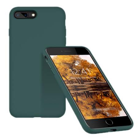 Husa iPhone 7 Plus / 8 Plus, Soft Edge Silicone, Dark Green [4]