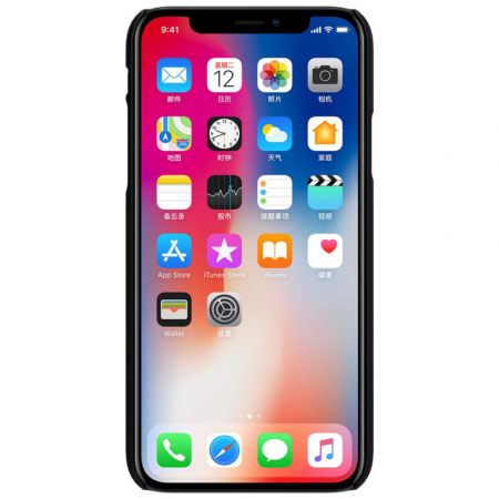 Husa iPhone X / XS, Nillkin Super Frosted Shield, Negru [5]