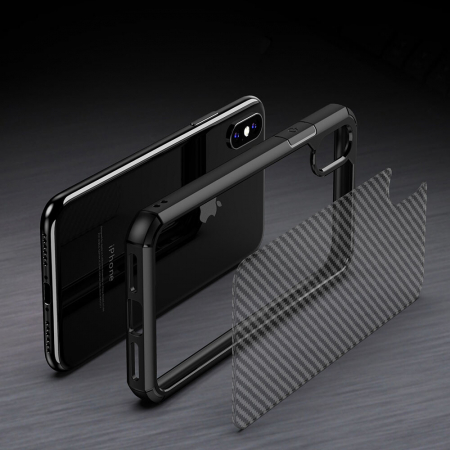 Husa iPhone X / XS, Techsuit CarbonFuse, Negru [23]