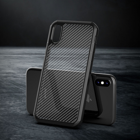 Husa iPhone X / XS, Techsuit CarbonFuse, Negru [25]