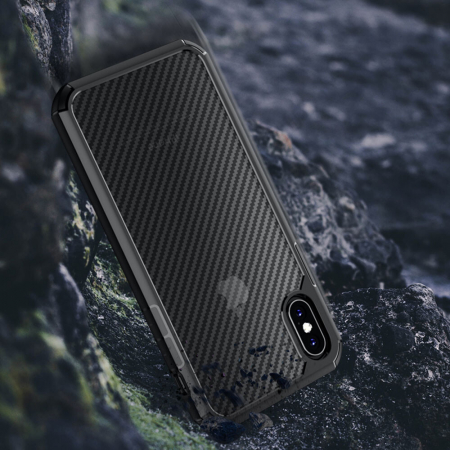 Husa iPhone X / XS, Techsuit CarbonFuse, Negru [12]